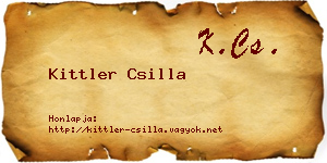 Kittler Csilla névjegykártya