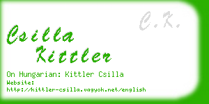 csilla kittler business card